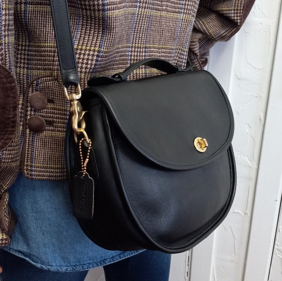 Coach Large Plaza Bag, Black, Late 1980's - Early 1990's - Picture 2 of 15